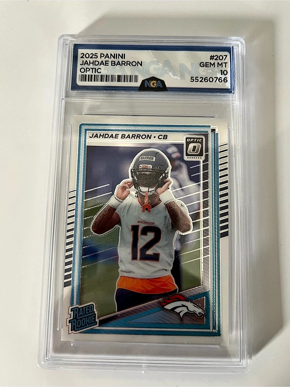Panini 2025 Panini Jade Barron Optic Rated Rookie #207 Football Card GEM MT 10